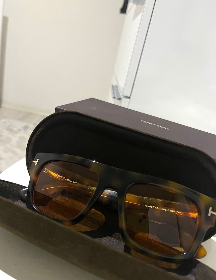 Kahverengi Transparan Kadın Güneş Gözlüğü - Görsel 3