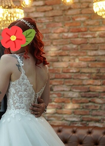 Diğer Dantel detaylı beyaz gelinlik
