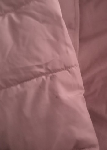 9 Yaş Beden Pembe Kürklü Kapüşonlu kız çocuk mont