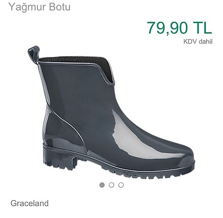 36 Beden gri Renk Deichmann Yağmur Botu