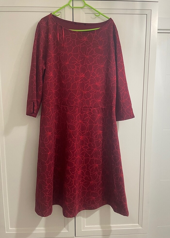 Bordo elbise - Görsel 4