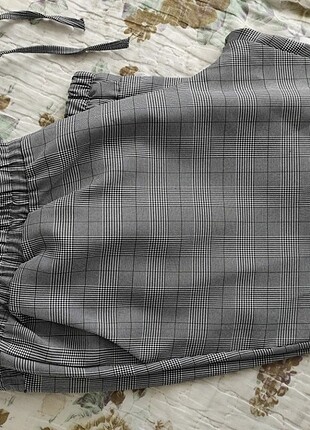 LC Waikiki Paçası büzgülü kareli pantolon