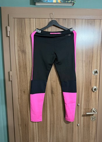 Hummel Canli Pembe Siyah Spor Tayt Rahat Ve Sik