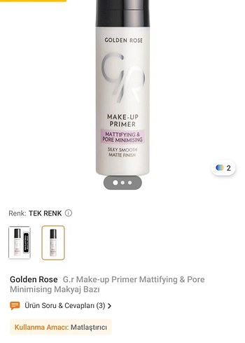 Golden Rose Makyaj Bazı | Gözenek Minimize | Etiketli - Görsel 2