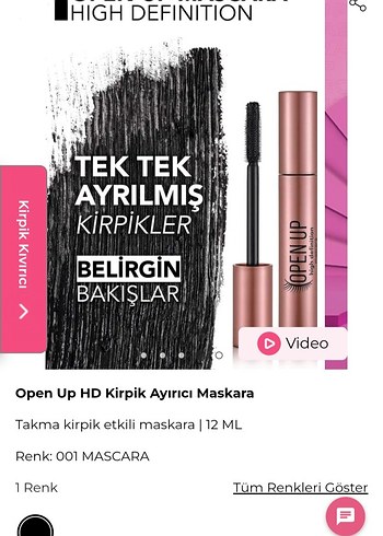Flormar Open Up HD Kirpik Ayırıcı Maskara | Etiketli - Görsel 2