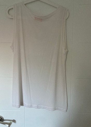 l Beden Kadın Beyaz Kolsuz Buluz