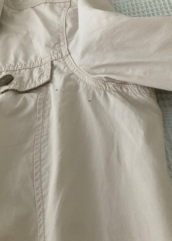 42 Beden ten rengi Renk Bej Düğmeli Kadın Denim Ceket