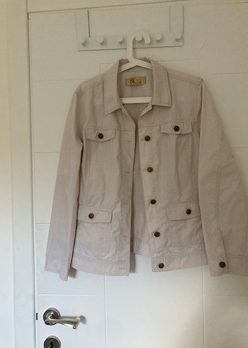 Marks & Spencer Bej Düğmeli Kadın Denim Ceket