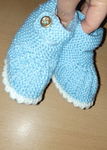 Mavi Örgü Bebek Botu #Patik - Görsel 7