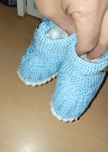 Mavi Örgü Bebek Botu #Patik - Görsel 8