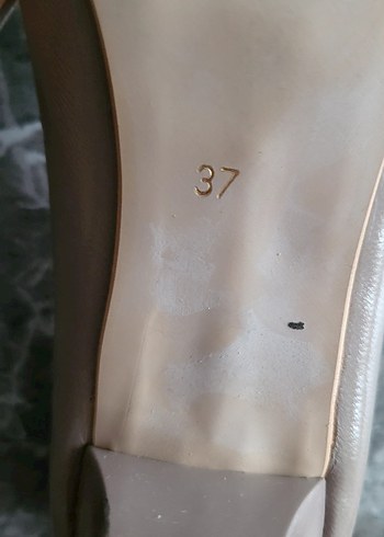 Bej Modern Klasik Kadın Topuklu Ayakkabı - Görsel 5