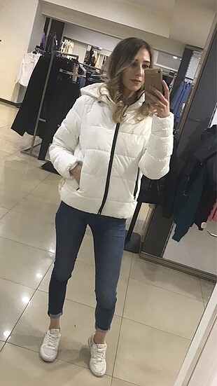 Koton içi kürklü şişme mont