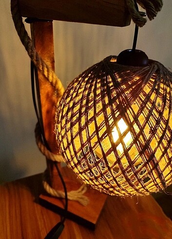 Beden LAMBADER AHŞAP HALATLI TASARIM 40CM OTANTİK MODEL