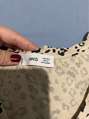 s Beden kahverengi Renk Mango tişört