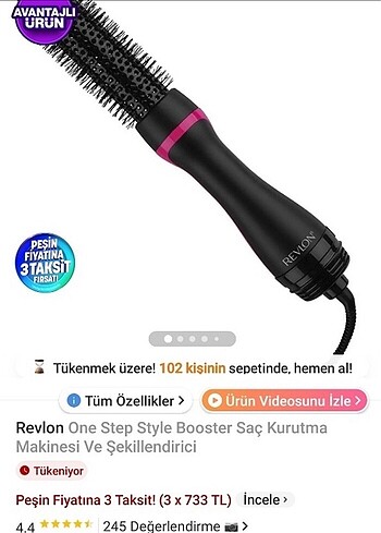 Revlon saç şekillendirici