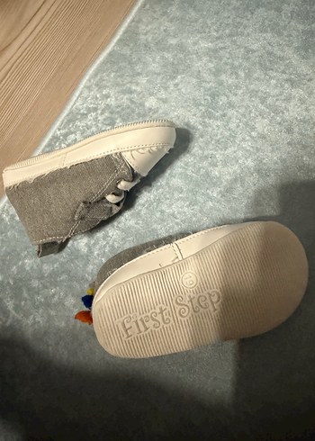 19 Beden gri Renk Gri Erkek Bebek İlk Adım Ayakkabısı