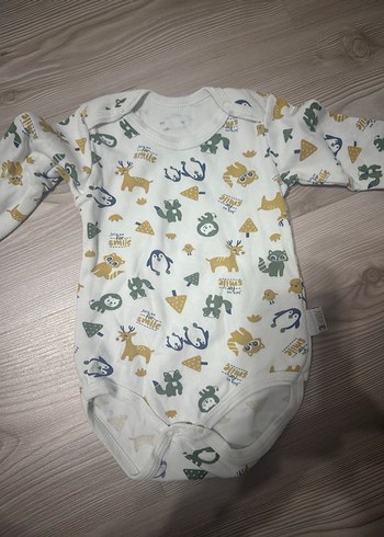 Uzun Kollu Desenli Bebek Body