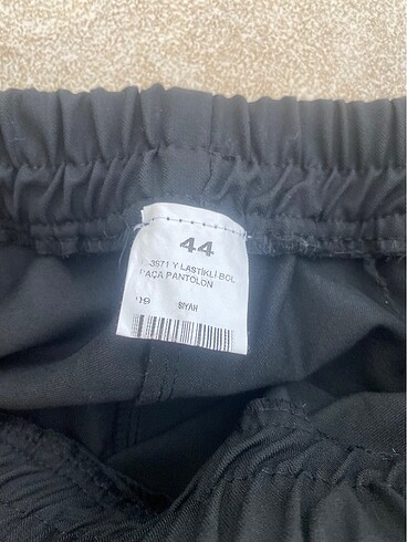 44 Beden Siyah beli lastikli pantolon