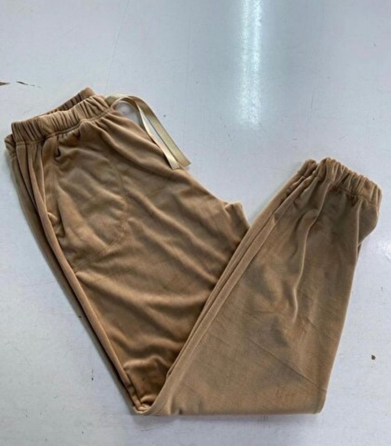 Bej kadife Rahat Kesim Kadın Eşofman - Görsel 2