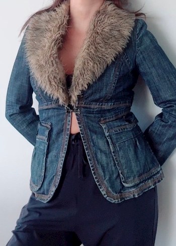 Fracomina Gri Kadın Denim Ceket - Görsel 2