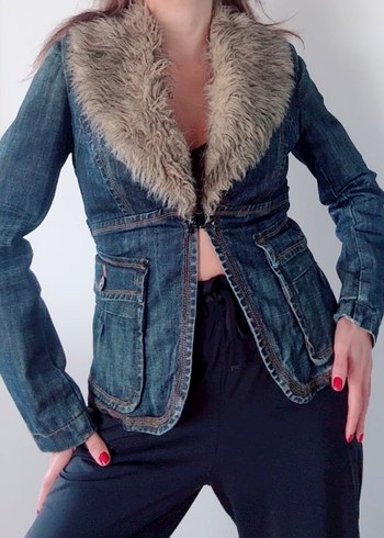 Fracomina Gri Kadın Denim Ceket - Görsel 3