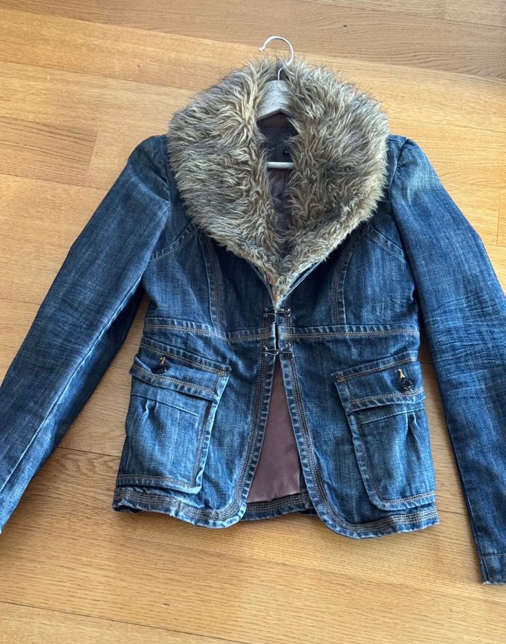 Fracomina  Gri Kadın Denim Ceket - Görsel 4