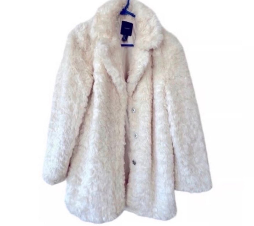 Forever 21 Beyaz Midi Kürk - Görsel 2