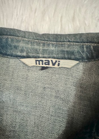 Mavi jeans Crop Düğmeli Koyu Mavi Kadın Denim Ceket - Görsel 6