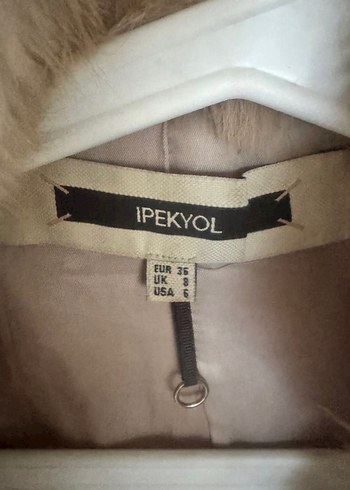 İpekyol Bej Kadın Kürk Detaylı Midi Kaban - Görsel 6