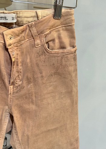 Mango Kadın Denim Dar Paça Pantolon - Görsel 3