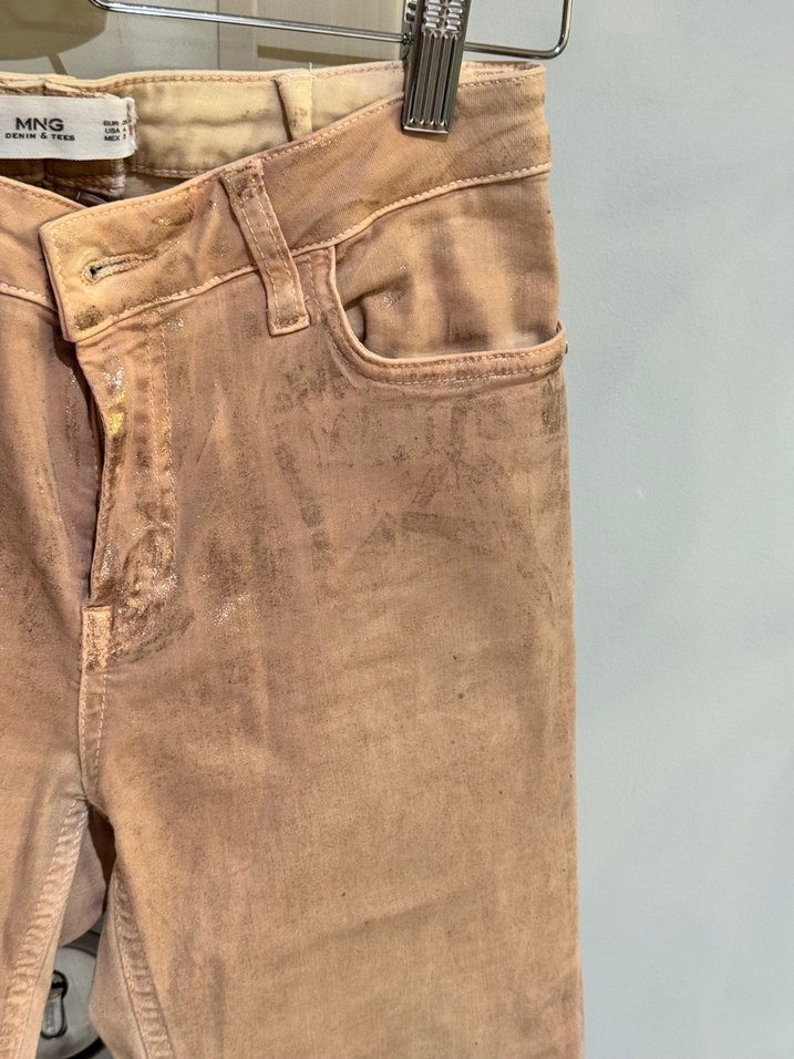 Mango Kadın Denim Dar Paça Pantolon - Görsel 3