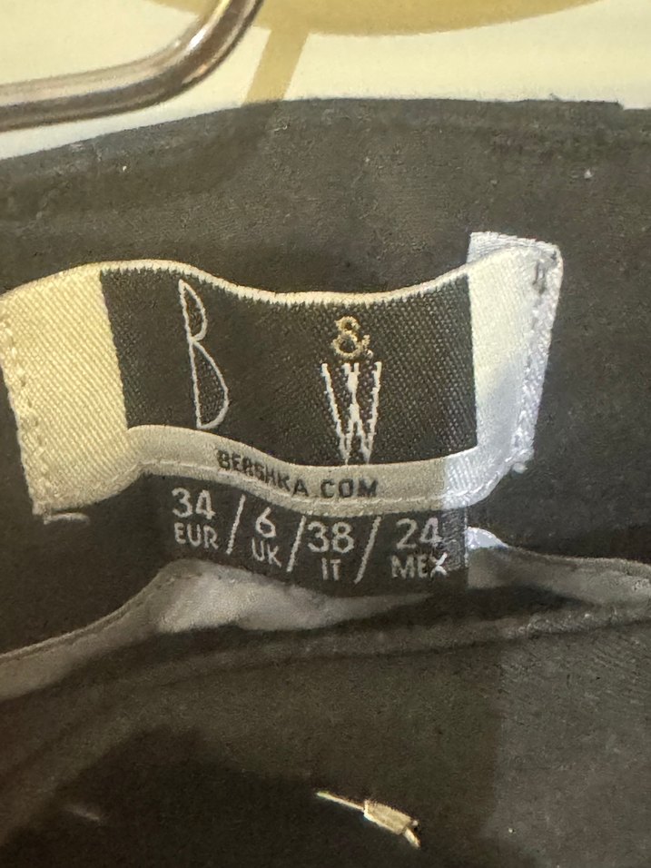 Bershka Kadın Siyah Kuşaklı Kumaş Pantolon - Görsel 3