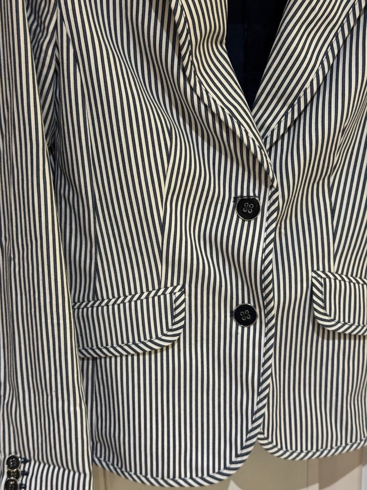 Mango Çizgili Düğmeli Kadın Blazer Ceket - Görsel 2