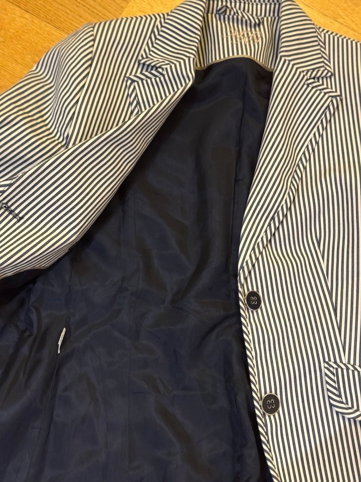 Mango Çizgili Düğmeli Kadın Blazer Ceket - Görsel 4