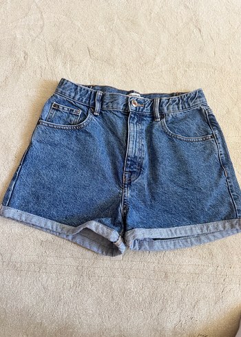 Mavi Kadın Salaş Mini Denim Şort Pull&Bear