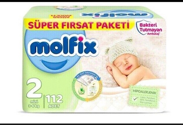 molfix 2 numara 112 adet bez