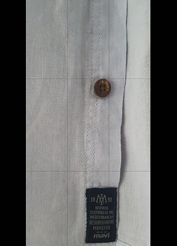 m Beden mavi Renk MAVİ JEANS SLİM FİT GÖMLEK