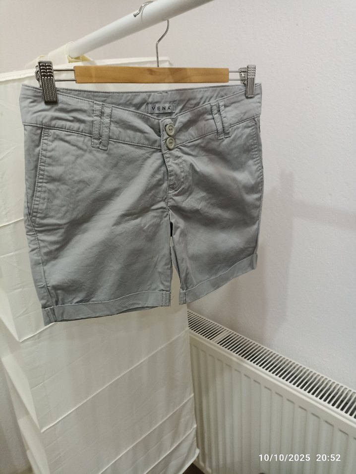 Mavi Baskılı Kadın Mini Jean Şort - Görsel 3