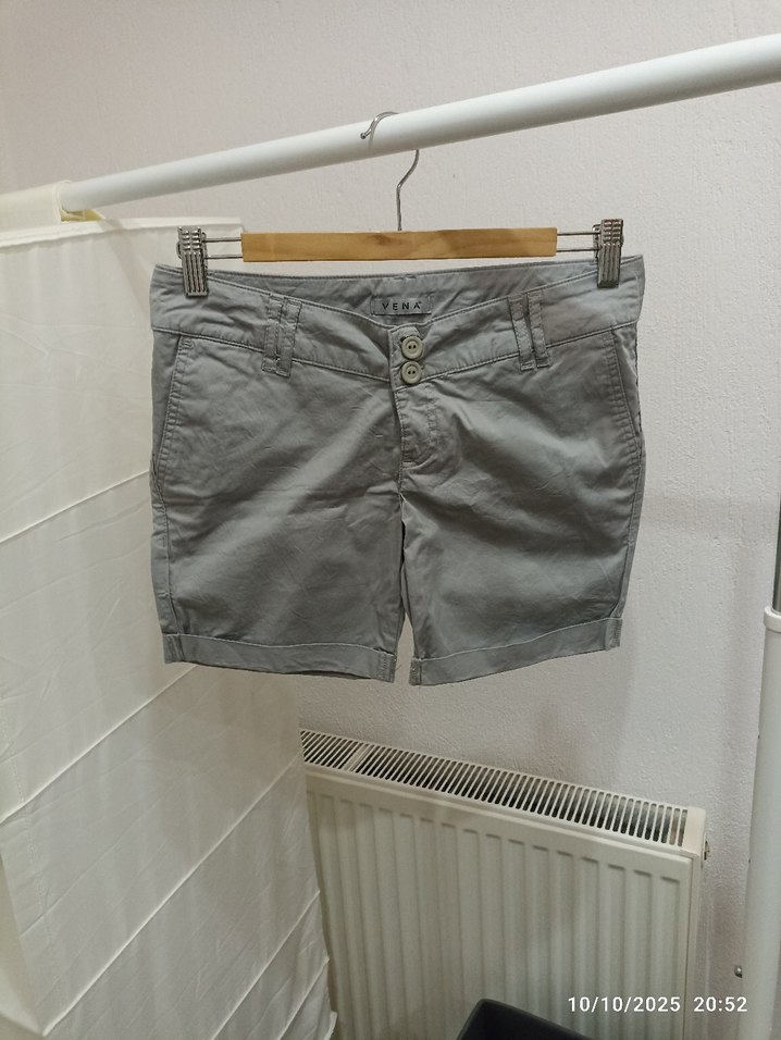 Mavi Baskılı Kadın Mini Jean Şort - Görsel 4