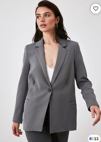 Gri Kadın Blazer Ceket