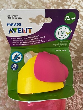 Avent kız bebek pipetli suluk