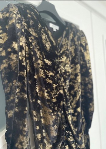 Uzun Kollu Drapeli Elbise - Görsel 2