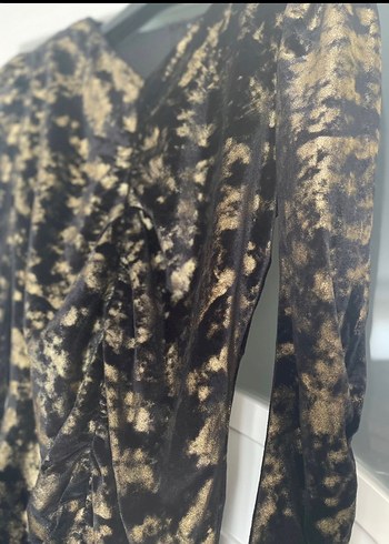 Uzun Kollu Drapeli Elbise - Görsel 3