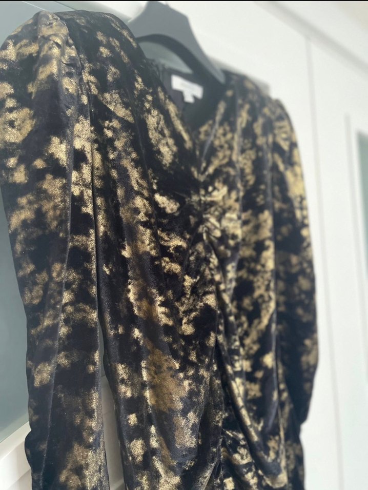 Uzun Kollu Drapeli Elbise - Görsel 2