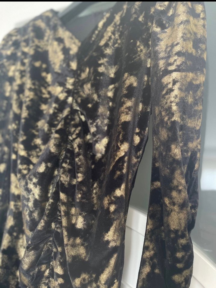 Uzun Kollu Drapeli Elbise - Görsel 3