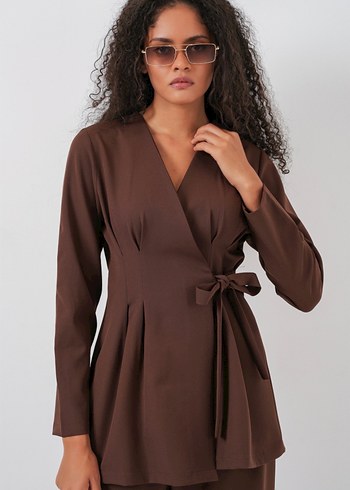 Kimono Pantolon Kumaş Takım - Görsel 3