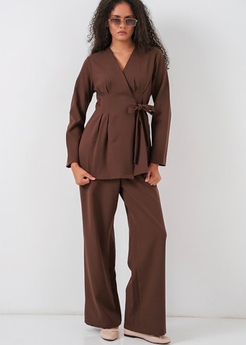 Kimono Pantolon Kumaş Takım - Görsel 2