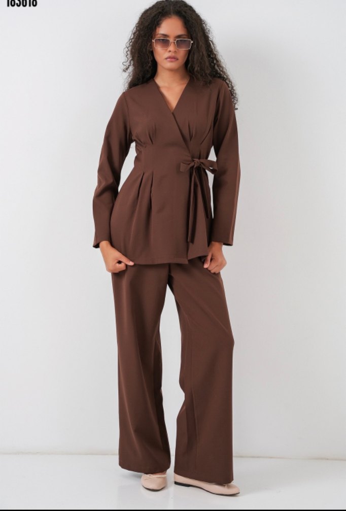 Kimono Pantolon Kumaş Takım - Görsel 2