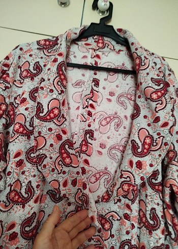 Uzun Kollu Bohem Bağlama Desenli Kadın Sabahlık,özel dikim - Görsel 4