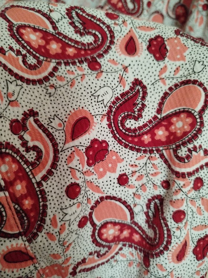 Uzun Kollu Bohem Bağlama Desenli Kadın Sabahlık,özel dikim - Görsel 5